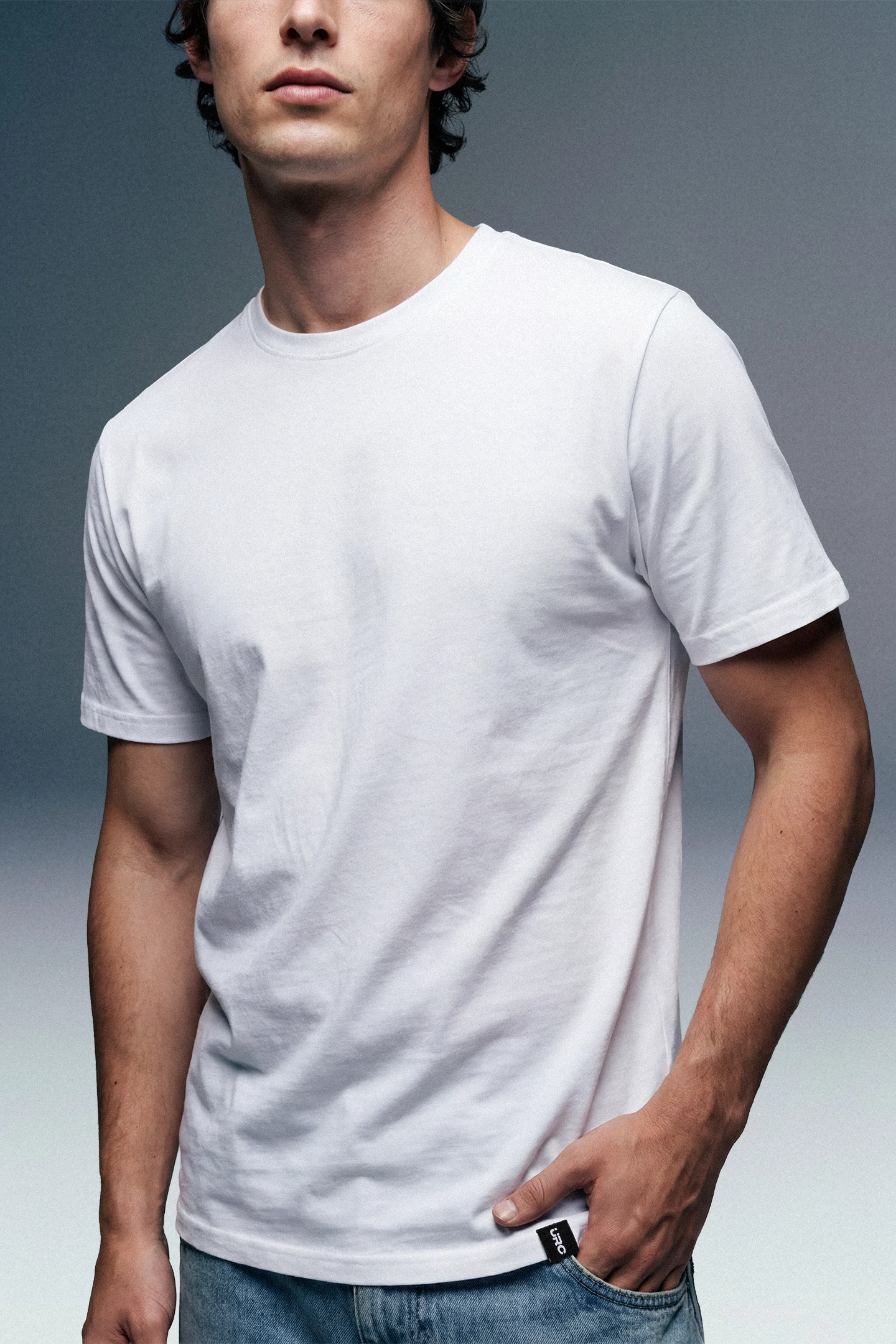 Solid White Half Sleeves T-Shirt For Men Regular Fit