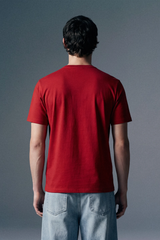 Solid Red Half Sleeves T-Shirt For Men Regular Fit