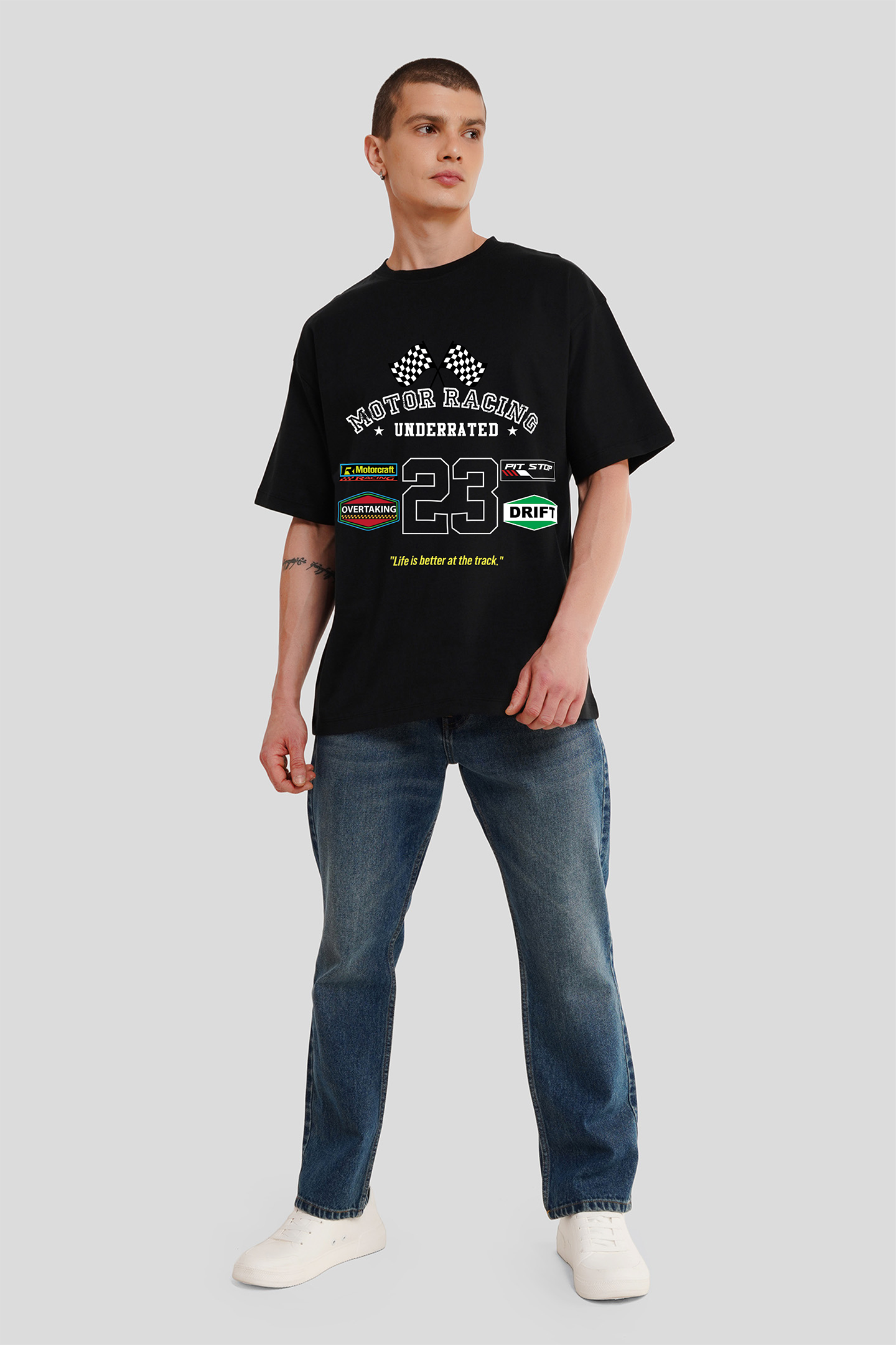 Motorracing URC Black Oversized T-shirt Men