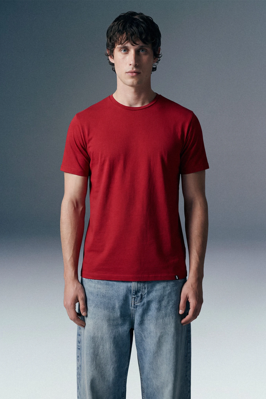 Solid Red Half Sleeves T-Shirt For Men Regular Fit
