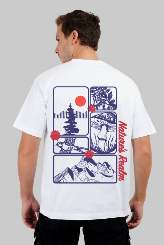 Nature's Realm White Oversized T-shirt