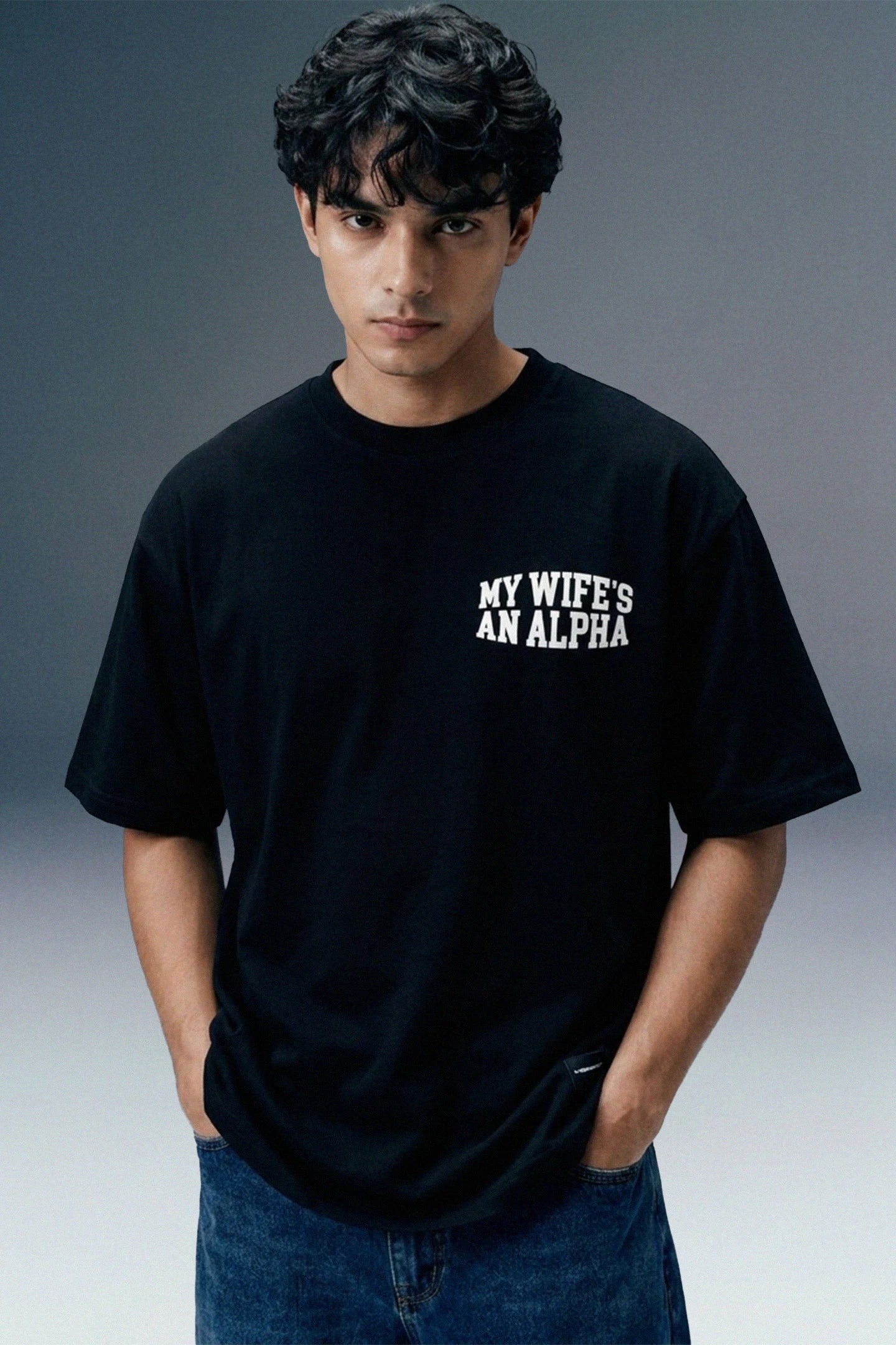 Underrated Alpha Black Oversize Fit T-shirt