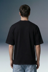 Line Logo Black Oversized T-shirt