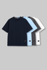 Pack of 4 Oversized T-shirts - Navy/Blue/Grey/White