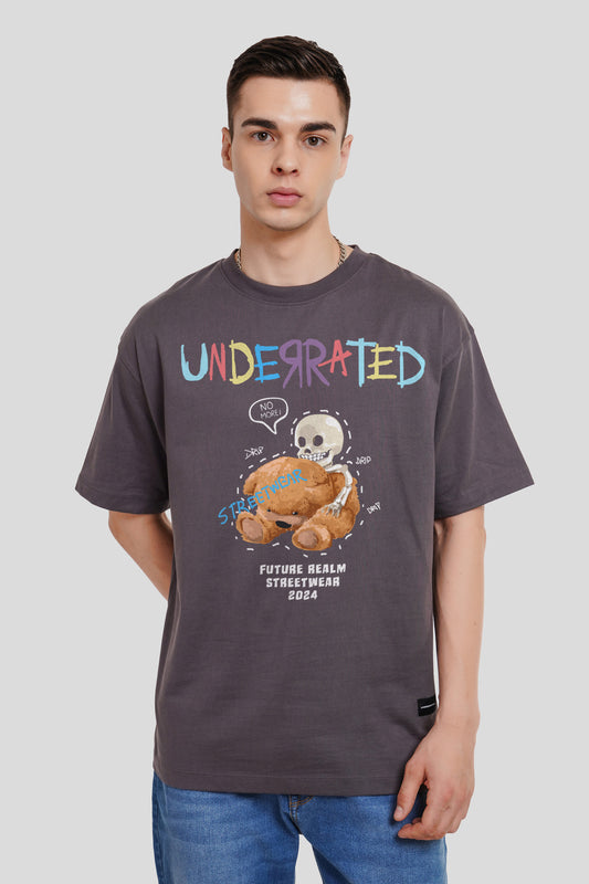 Only Drip Dark Grey Printed T-Shirt