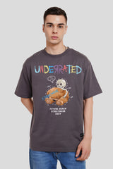 Only Drip Dark Grey Printed T-Shirt