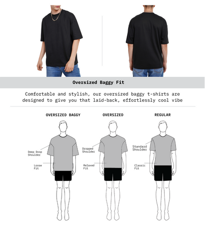 Fit Guide of Men Baggy it T-Shirt