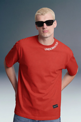 Underrated Curve Red Oversized T-shirt (UNISEX)