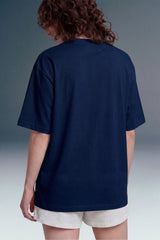 Underrated Curve Navy Blue Oversized T-shirt