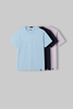 Pack of 3 Regular T-shirts - Blue/Navy/Lilac
