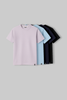 Pack of 4 Regular T-shirts - Lilac/Blue/Navy/Black