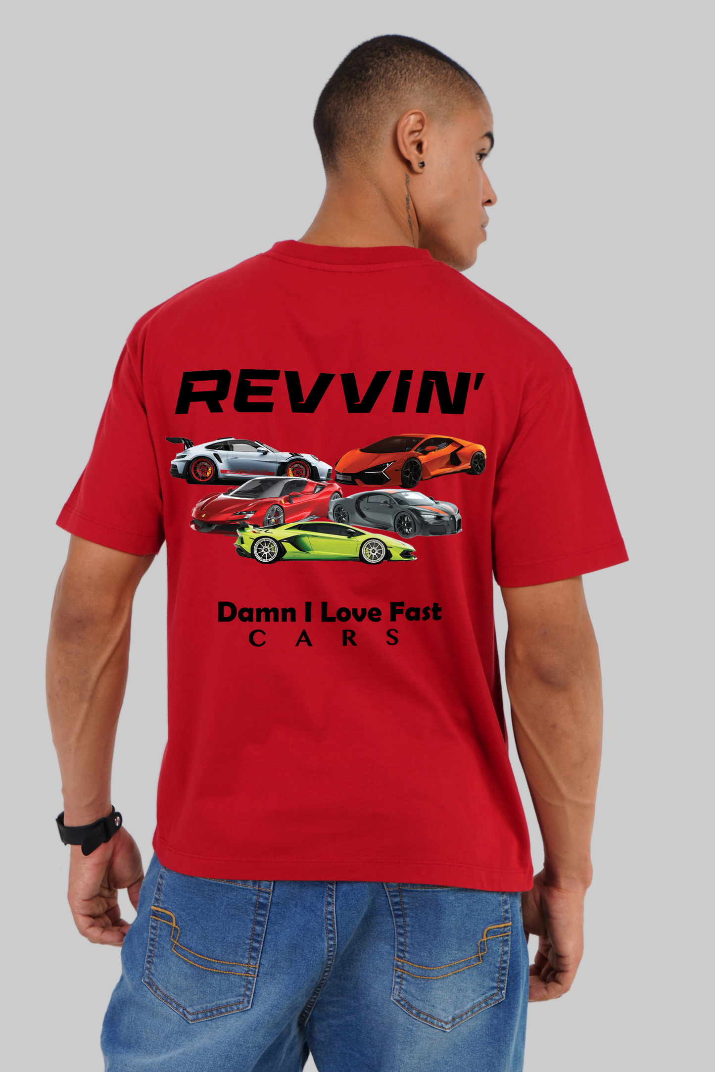 Revvin' Red Oversized T-shirt Men