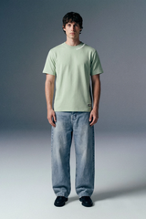 Underrated Curve Sage Green Regular Fit T-shirt
