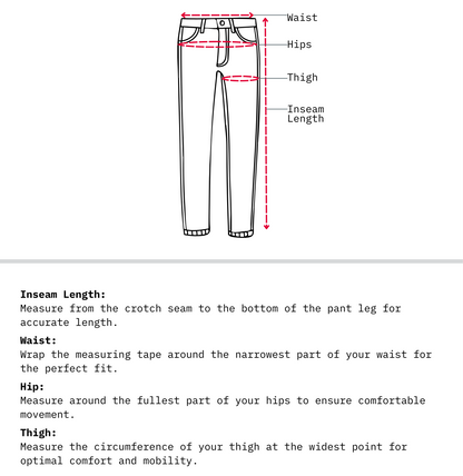 Measurement Guide Of Men Bootcut Fit Denim