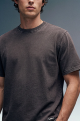 Solid Grey Acid Washed Tee