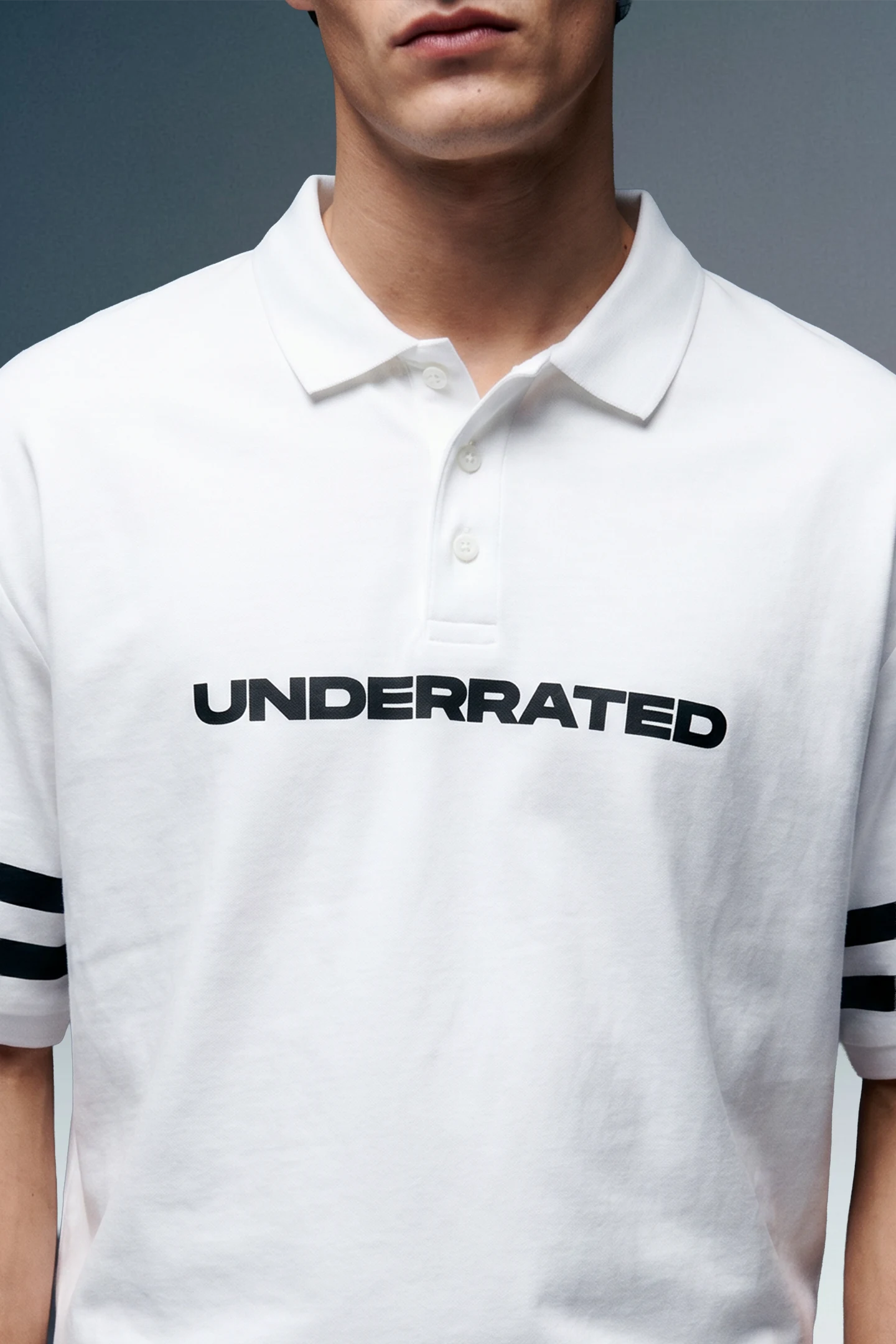 White Boxy Fit Polo T-Shirt
