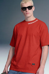 Underrated Curve Red Oversized T-shirt (UNISEX)