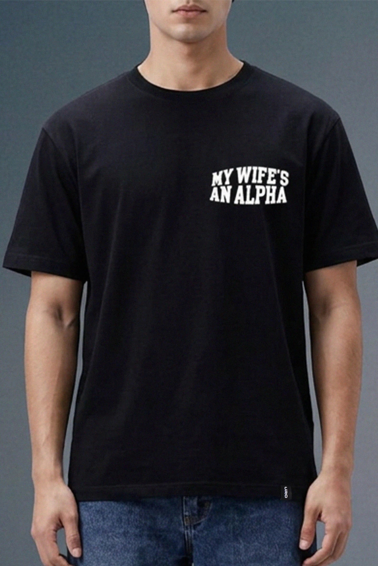 Underrated Alpha Black Regular Fit T-shirt