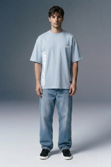 Urban Edge Sky Blue Oversized T-shirt