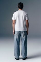 Solid White Half Sleeves T-Shirt For Men Regular Fit