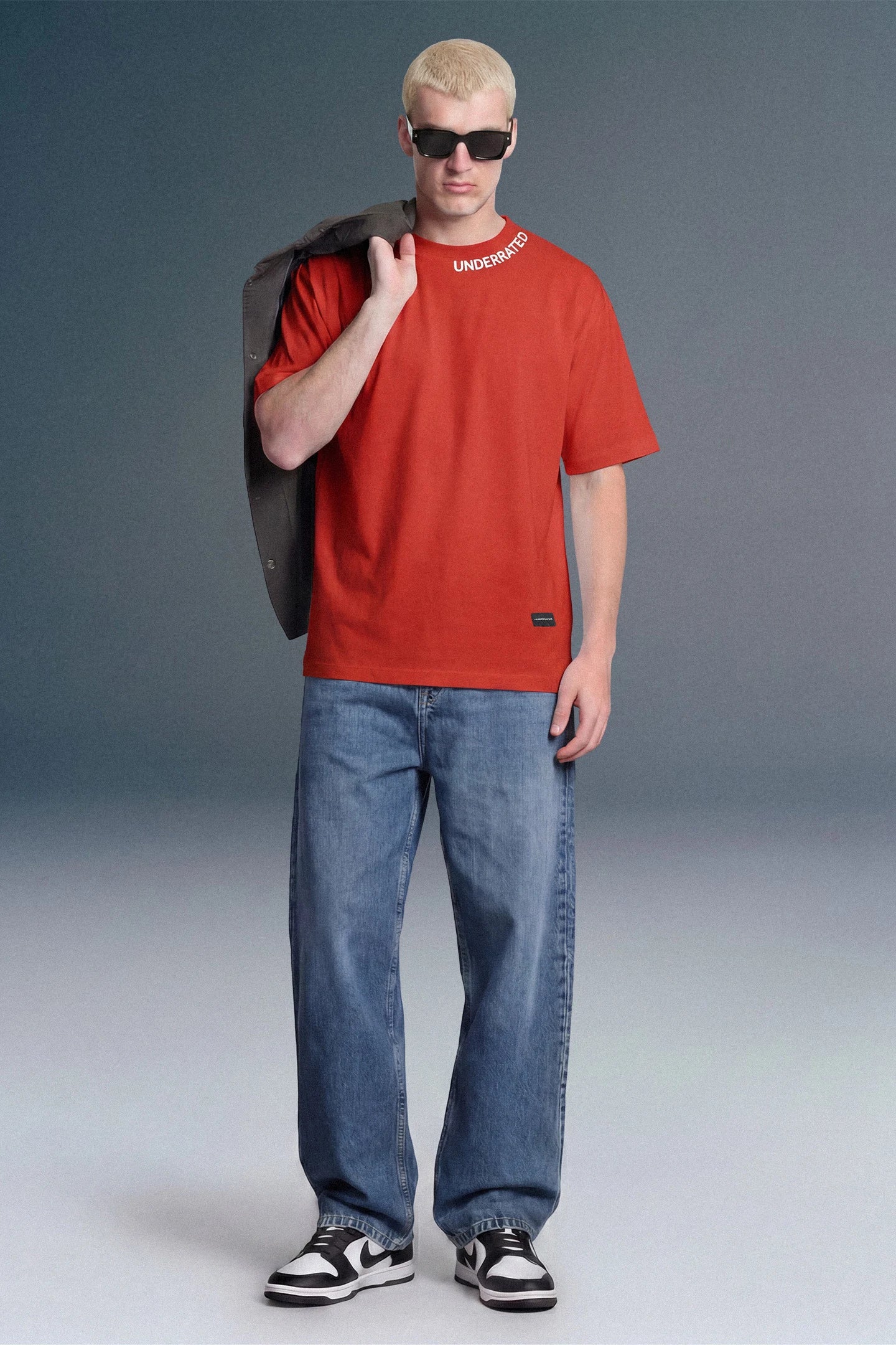 Underrated Curve Red Oversized T-shirt (UNISEX)