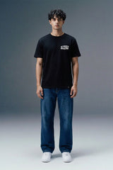 Underrated Alpha Black Regular Fit T-shirt