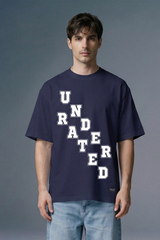 Block Letter Navy Oversized T-shirt