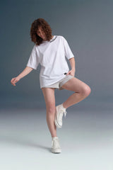 Underrated Curve White Oversized T-shirt