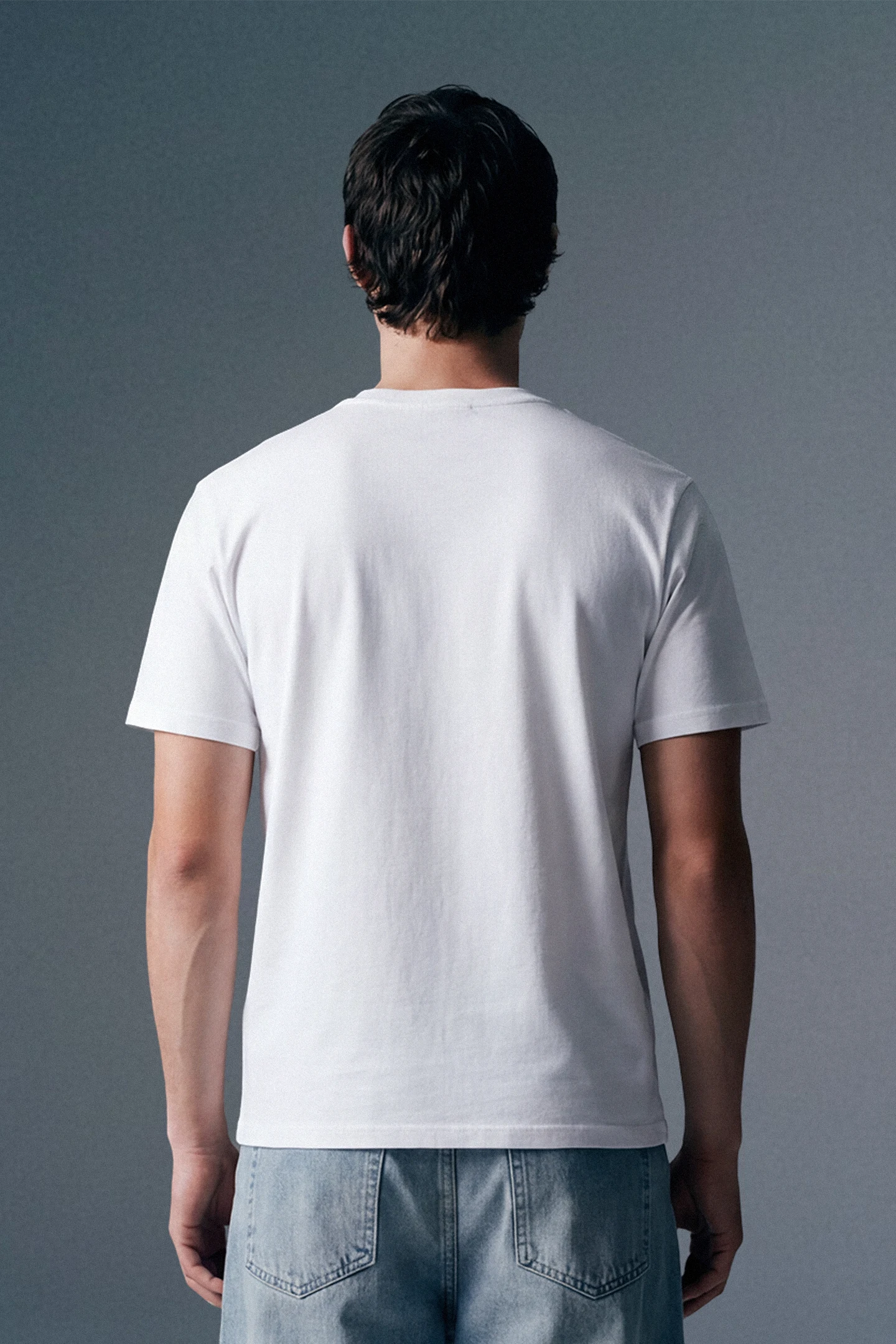 Solid White Half Sleeves T-Shirt For Men Regular Fit